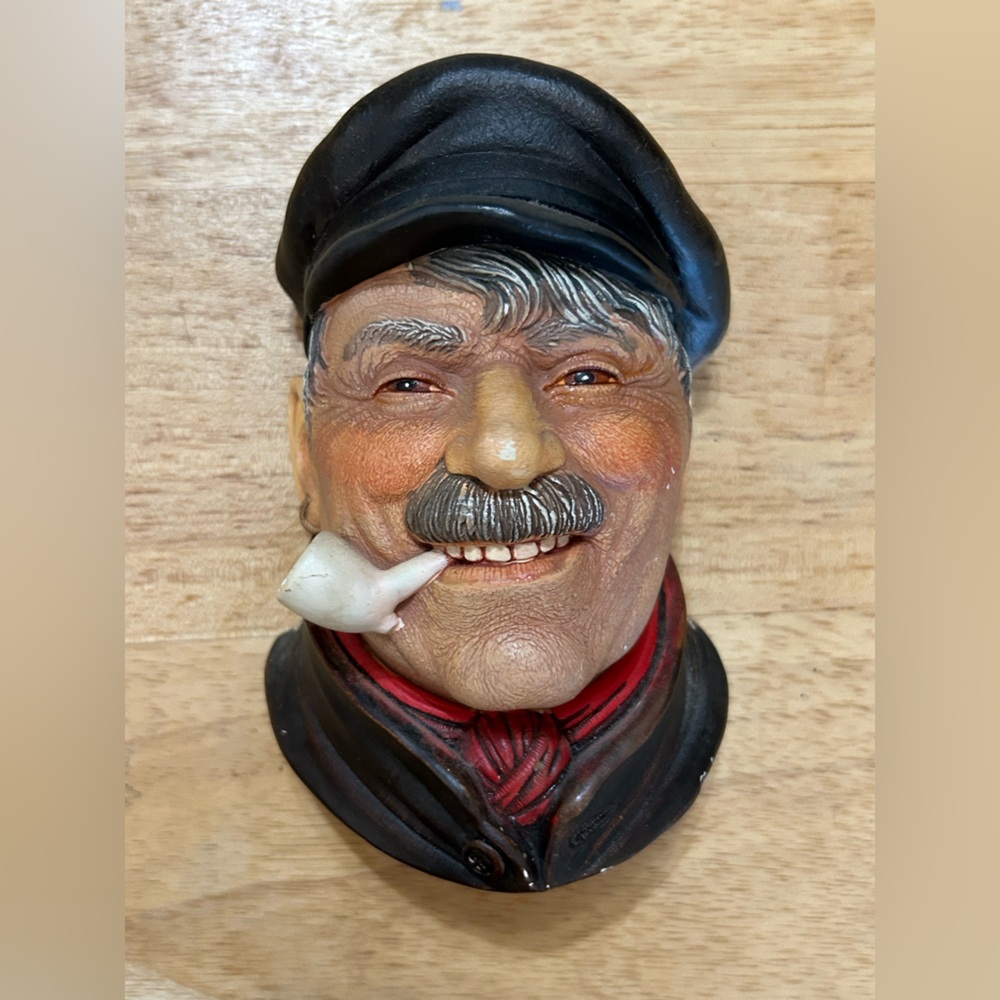 The Bargee Chalkware Head Sculpture Preowned